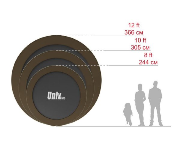 Батут UNIX line 10 ft Black&Brown (outside)